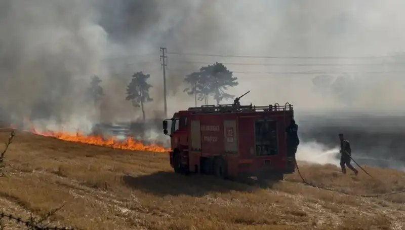 Kırklareli'nde Korkutan Anız Yangını: Ekipler Zamanla Yarıştı