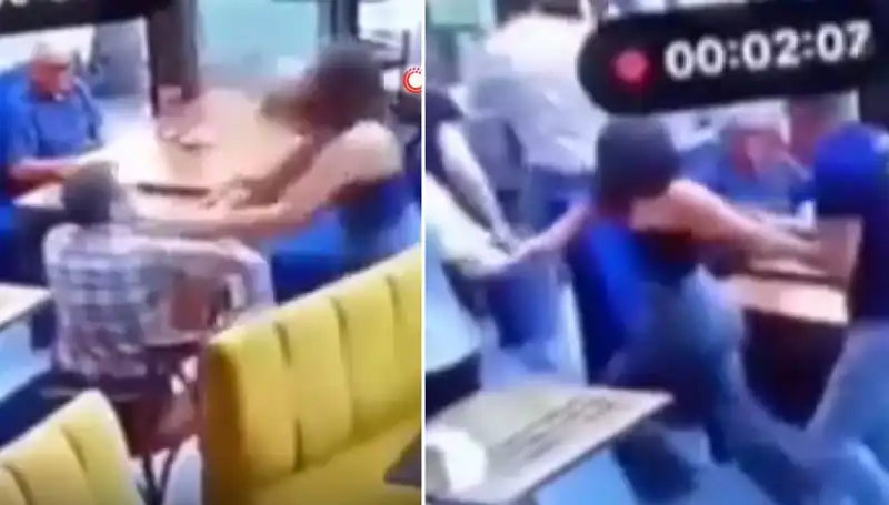 Garsona Tokat Atan Müşteri, Yediği Dayakla Şok Oldu!